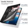 ACWDMKH for Microsoft Surface Pro 9 Case Protector PU Leather Slim Folio Stand Multiple Viewing Angles Shockproof Cover for Surface Pro 9 13 Inch 2022 Tablet Cover,Black White Cat view 3