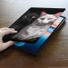 ACWDMKH for Microsoft Surface Pro 9 Case Protector PU Leather Slim Folio Stand Multiple Viewing Angles Shockproof Cover for Surface Pro 9 13 Inch 2022 Tablet Cover,Black White Cat view 4