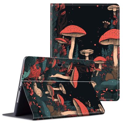 ACWDMKH for Microsoft Surface Pro 9 Case Protector PU Leather Slim Folio Stand Multiple Viewing Angles Shockproof Cover for Surface Pro 9 13 Inch 2022 Tablet Cover,Red Mushroom