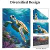 ACWDMKH for Microsoft Surface Pro 9 Case Protector PU Leather Slim Folio Stand Multiple Viewing Angles Shockproof Cover for Surface Pro 9 13 Inch 2022 Tablet Cover,Tropical Sea Turtle view 2