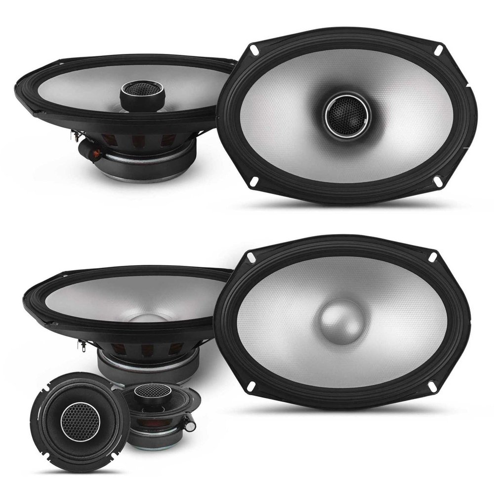 Alpine Speaker Bundle Compatible with Select Dodge Ram Crew Cab 2012+ - S2 6x9 Components, S2 6x9 Coaxials