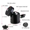 Universal 1/4" Swivel Mini Ball Head Screw Tripod Mount with Hot Shoe2 Pack, Eszkozta 360 Degree Rotating Mount Base Adapter for DSLR Cameras HTC Vive Tripods Monopods Camcorder Light Stand view 2
