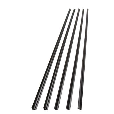 FASDE 47 in. Decorative Vinyl Inside Corner Trim in Matte Black (5 Pack)