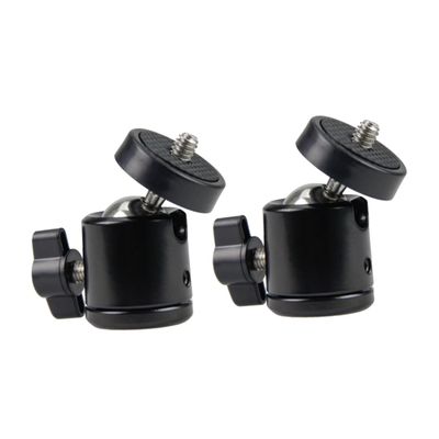 DirectNine Basics 2pcs Damping Spherical Mount for Camera Slide Platform Base for and Monopod Aluminum Alloy Black