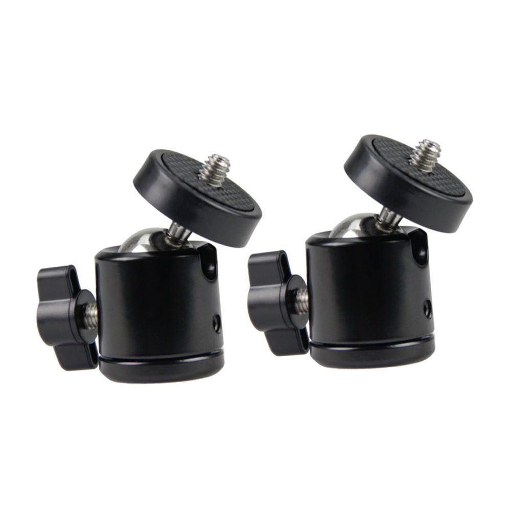 DirectNine Basics 2pcs Damping Spherical Mount for Camera Slide Platform Base for and Monopod Aluminum Alloy Black