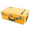 Pelican 1595 Case by ColorCase - Yellow - Large Sized Waterproof Case with TrekPak Divider System & Laptop Computer Lid Pouch - Blue Handles & Latches view 2