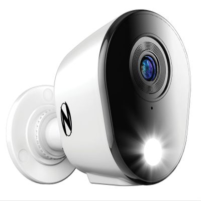 Night Owl FTD4 Add On Wired 2K Deterrence Cameras with 2-Way Audio - 1 Pack - White