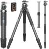 81'' Carbon Fiber Tripod for Camera WEYLLAN Heavy Duty Tripod Camera, 10-Layer Carbon Fiber Tube, 32.5mm Professional Tripod Leg with DSLR Ball Head for Camcorder Telephoto Lens, Max Load 20kg view 1