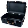 Pelican 1595 Case by ColorCase - Black - Large Sized Waterproof Case (Case Only) - Desert Tan Handles & Latches view 1