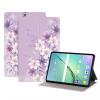 Case for Samsung Galaxy Tab S2 9.7-Inch Tablet 2015 (Model: SM-T810 / T815 / T813) for Girls Women Multi-Angle Viewing Stand Cover Smart Back Protective Cover Auto Wake/Sleep, Purple Flower view 1