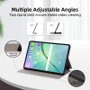 Case for Samsung Galaxy Tab S2 9.7-Inch Tablet 2015 (Model: SM-T810 / T815 / T813) for Girls Women Multi-Angle Viewing Stand Cover Smart Back Protective Cover Auto Wake/Sleep, Purple Flower view 4