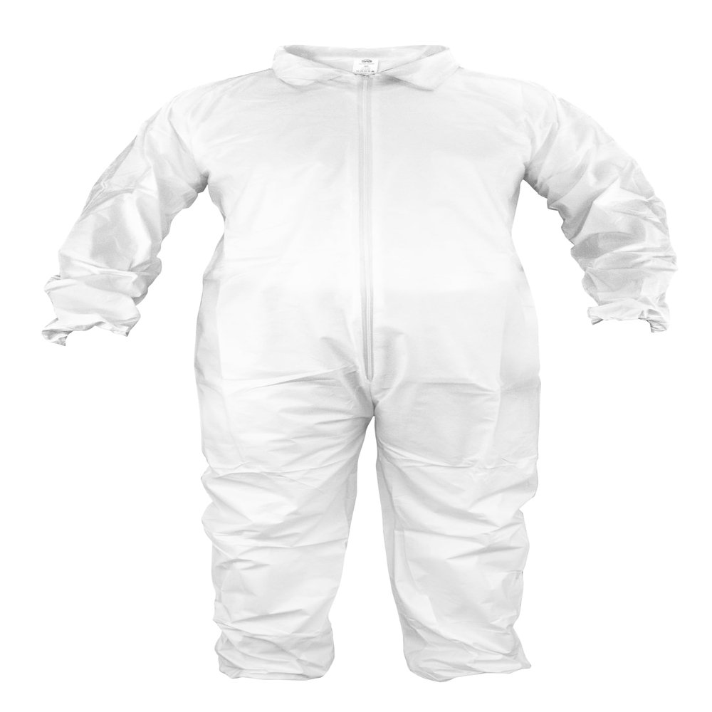 SAS Safety Corp Gen-Nex Professional Grade Coverall | Full Zipper Front, Elastic Wrist and Ankle Cuffs, Microporous Polyethylene Work Coveralls for Medical, Painting, Automotive, Factory (Medium)