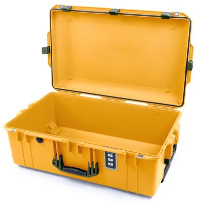 Pelican 1595 Case by ColorCase - Yellow - Large Sized Waterproof Case (Case Only) - OD Green Handles & Latches