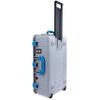 Pelican 1595 Case by ColorCase - Silver - Large Sized Waterproof Case with Grey Padded Dividers & Mesh Lid Organizer - Blue Handles & Latches view 3