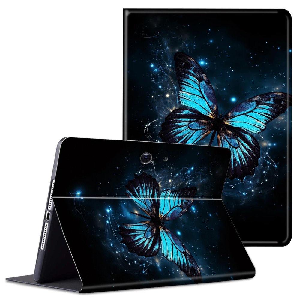 ACWDMKH for Microsoft Surface Pro 8 Case Protector PU Leather Slim Folio Stand Multiple Viewing Angles Shockproof Cover for Surface Pro 8 13 Inch 2021 Tablet Cover,Blue Butterfly