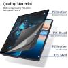 ACWDMKH for Microsoft Surface Pro 8 Case Protector PU Leather Slim Folio Stand Multiple Viewing Angles Shockproof Cover for Surface Pro 8 13 Inch 2021 Tablet Cover,Blue Butterfly view 3