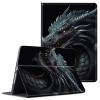 ACWDMKH for Microsoft Surface Pro 8 Case Protector PU Leather Slim Folio Stand Multiple Viewing Angles Shockproof Cover for Surface Pro 8 13 Inch 2021 Tablet Cover,Dragon Dark view 1