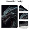 ACWDMKH for Microsoft Surface Pro 8 Case Protector PU Leather Slim Folio Stand Multiple Viewing Angles Shockproof Cover for Surface Pro 8 13 Inch 2021 Tablet Cover,Dragon Dark view 2