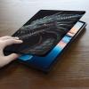 ACWDMKH for Microsoft Surface Pro 8 Case Protector PU Leather Slim Folio Stand Multiple Viewing Angles Shockproof Cover for Surface Pro 8 13 Inch 2021 Tablet Cover,Dragon Dark view 4