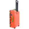 Pelican 1595 Case by ColorCase - Orange - Large Sized Waterproof Case with Pick & Pluck Foam & Laptop Computer Lid Pouch - Lime Green Handles & Latches view 3