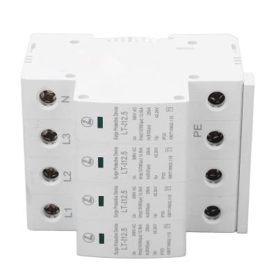 Protective Device, 385V AC Protective Device, 4P 35mm Rail Mount Arrester 12.5KA to 25KA Overvoltage Protector, Computer Protectors