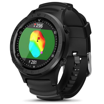 Voice Caddie A3 Golf Watch Subscription Free with Green Undulation, 40k+ Preinstalled Courses, Lightweight w/Slope Mode 1.3" Color Touchscreen, Pin Reload, Smart Green View Golf GPS & Fitness Mode BK
