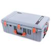 Pelican 1595 Case by ColorCase - Silver - Large Sized Waterproof Case (Case Only) - Orange Handles & Latches view 2