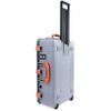 Pelican 1595 Case by ColorCase - Silver - Large Sized Waterproof Case (Case Only) - Orange Handles & Latches view 3