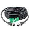 HangTon Cognex Sensor Power I/O Cable M12 A-Coded 12 Pin Male to Female for Keyence Microscan Reader Checker 201 in-Sight 7000 9000 Data Man 360 15 M view 1