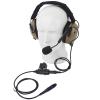 Pdflie NRR 26dB Noise Cancelling Military Airsoft Communication Headphones Tactical Headset with U94 Ptt Boom Mic for 6 Pin Motorola gp328plus ex500 Retevis rt29 rt48 nr30 Ailunce hd1 (NATO US Wired) view 1