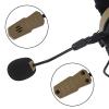 Pdflie NRR 26dB Noise Cancelling Military Airsoft Communication Headphones Tactical Headset with U94 Ptt Boom Mic for 6 Pin Motorola gp328plus ex500 Retevis rt29 rt48 nr30 Ailunce hd1 (NATO US Wired) view 4