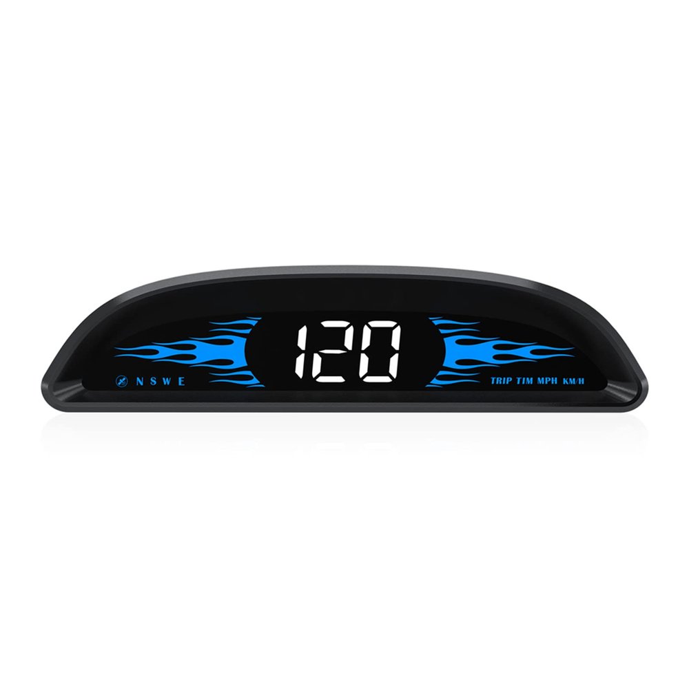 Mulcort Car Head-up Display Digital GPS Navigation Speedometer GPS Dual System Display Screen with Speed/Time/Direction/Mileage Vehicle Overspeed Alarm Fatigue Driving Alarm