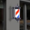 banborba 28inch Barber Pole Red White Blue LED Light, Hair Salon Rotating LED Strips, Wall Mount Waterproof Save Energy Wall Lamp, Traditional Barber Pole Outside Barber Shop Rotating Sign Light view 1