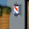 banborba 28inch Barber Pole Red White Blue LED Light, Hair Salon Rotating LED Strips, Wall Mount Waterproof Save Energy Wall Lamp, Traditional Barber Pole Outside Barber Shop Rotating Sign Light view 3