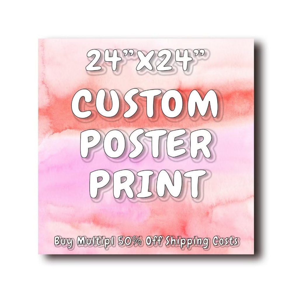 Custom Poster Prints - Upload Your Image/photo - Personalized Picture to Poster Printing, Wall Art Prints 24x24 inch