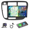 Podofo 2G+32G 2 Din Car Stereo for Honda Civic 1996-2001 with Wireless Carplay Android Auto,9 Inch Android 13 Car Radio Tourchscreen Support GPS/Mirror Link/SWC/FM&RDS Radio+AHD Backup Camera+Micphone view 1