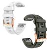 20mm Watch Band Replacement for Garmin fenix 5S/5S Plus/6S/7S/Instinct 2S/D2Quick Fit silicone with rosegold buckle, WHITE and ARMYGREEN Bundle view 1