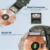 20mm Watch Band Replacement for Garmin fenix 5S/5S Plus/6S/7S/Instinct 2S/D2Quick Fit silicone with rosegold buckle, WHITE and ARMYGREEN Bundle view 4