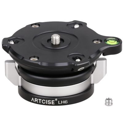 ARTCISE Tripod Leveling Base Aluminum Alloy -15/+15 Tilt Adjusting Leveler Flat Plate 360 Panoramic Compatible with Canon Nikon Sony DSLR Camera Camcorder Max Load 22 lbs/10Kg