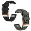 20mm Watch Band Replacement for Garmin fenix 5S/5S Plus/6S/7S/Instinct 2S/D2Quick Fit silicone with rosegold buckle, BLACK and ARMYGREEN Bundle view 1