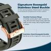 20mm Watch Band Replacement for Garmin fenix 5S/5S Plus/6S/7S/Instinct 2S/D2Quick Fit silicone with rosegold buckle, BLACK and ARMYGREEN Bundle view 2