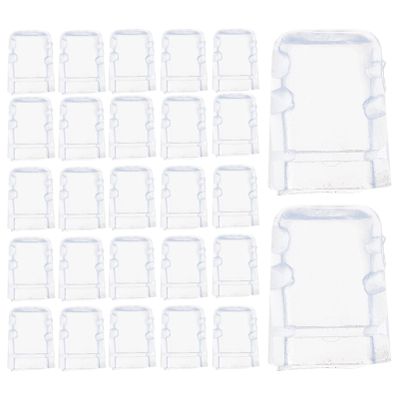 Kichvoe 50pcs Transparent - Chair Leg Caps Floor Protectors for Tubes End Non- Design for Furniture Stability for Shelving and Legs