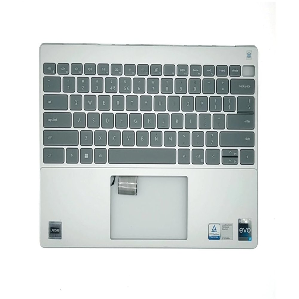Bayjebu Parts for DELL Inspiron 5320 5325 Palmrest Keyboard Bezel US-English Backlit Silver 13.3" 06V5T7 6V5T7