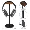 G GVOEARS Headphone Stand for Desk - Headset Holder with Aluminum Alloy Support Rod, Gaming Headset Stand with Wooden Support Plate view 3