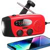 18500mWh/5000mAh Hand Crank Emergency Weather Radio, AM FM NOAA Solar Radio with Led Flashlight and Earphone Jack, Charger for Smartphone, Self Powered Radios with SOS Alarm view 1