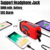 18500mWh/5000mAh Hand Crank Emergency Weather Radio, AM FM NOAA Solar Radio with Led Flashlight and Earphone Jack, Charger for Smartphone, Self Powered Radios with SOS Alarm view 3