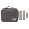 Portable Cable Organizer Bag - Waterproof Electronics Accessories Carrying Case for Chargers, Hard Drives, Gray view 1