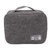 Portable Cable Organizer Bag - Waterproof Electronics Accessories Carrying Case for Chargers, Hard Drives, Gray view 2