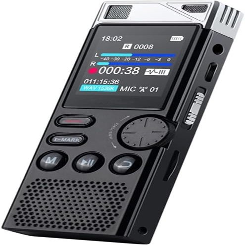 PATINS Professional Dictaphone Noise Reduction Voice-Activated Recorder Lossless HiFi Player Sports Business Meeting