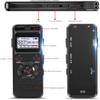PATINS Digital Voice Recorder Audio Recording Dictaphone MP3 LED Display Voice Activated Support 64G Expansion Noise Reduction view 4